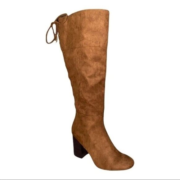 Kenneth Cole Reaction Womens Corie Lace Knee High Boots Tobacco Brown Size 8.5M - Picture 2 of 8